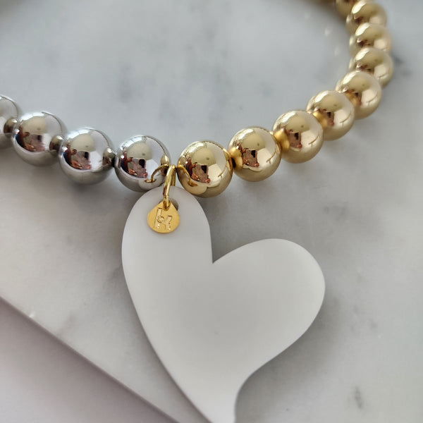 Collar - Corazón de Acrílico