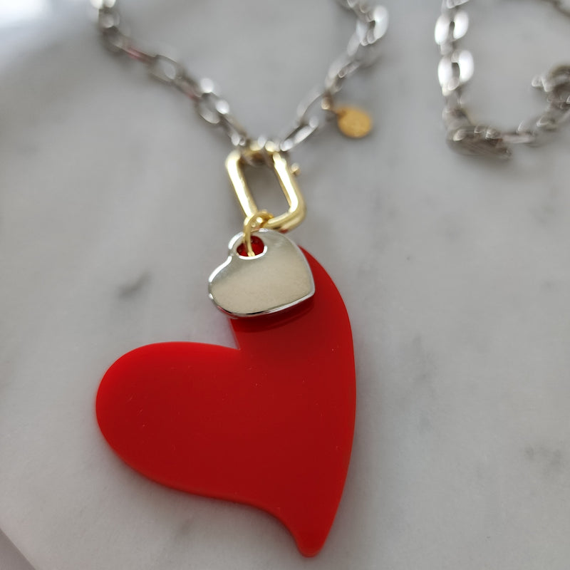 Necklace - Acrylic Heart