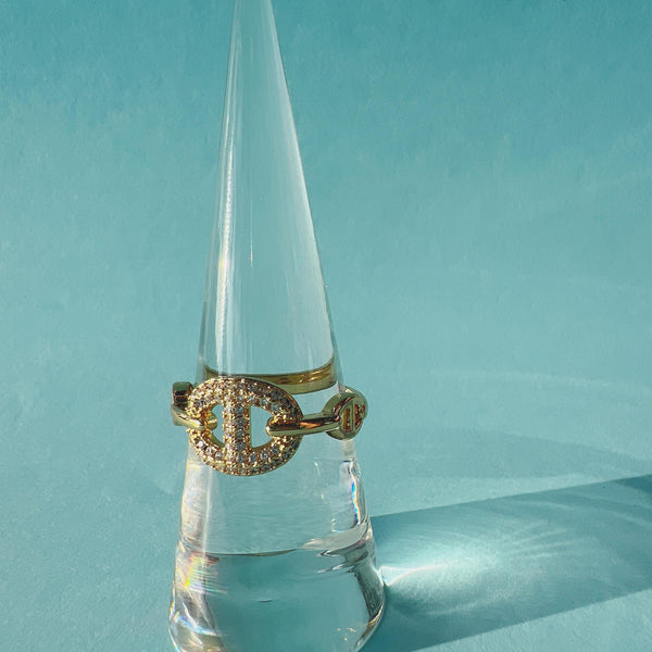 Anillo - Gucci Chain Zirconia