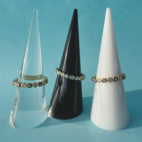 Anillo - Ojo Turco y Zirconia